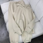 ست دو تیکه هودی شلوار نخ پنبه وارداتی کد 2590