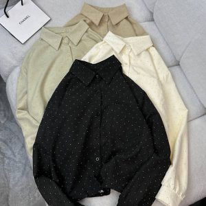 شومیز فول نگین کراپی کد 2852