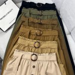 دامن کتان جلو دکمه راما کد 2936