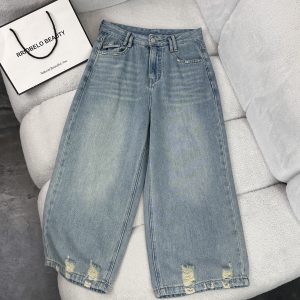 شلوار وایدلگ جین زنانه راما قشم کد 3353
