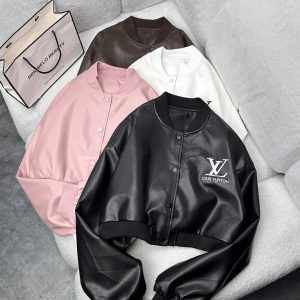 کت چرم زنانه LV راما قشم کد 3523