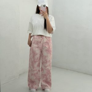 شلوار پلنگی صورتی راما قشم کد 3661