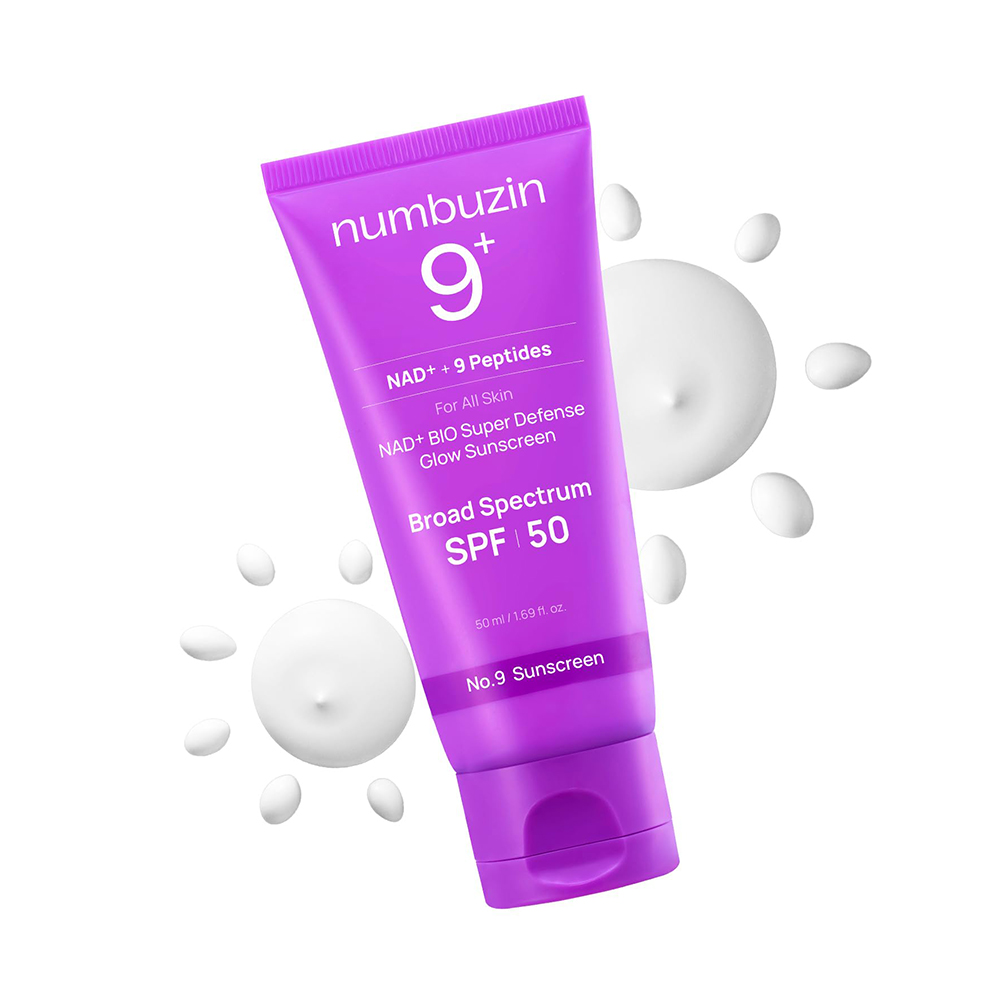 کرم-ضد-آفتاب-NAD-نامبوزین-شماره-9-لیفتینگ-و-جوانساز-Numbuzin-No.9-NAD-BIO-Super-Defense-Glow-Sunscreen-1