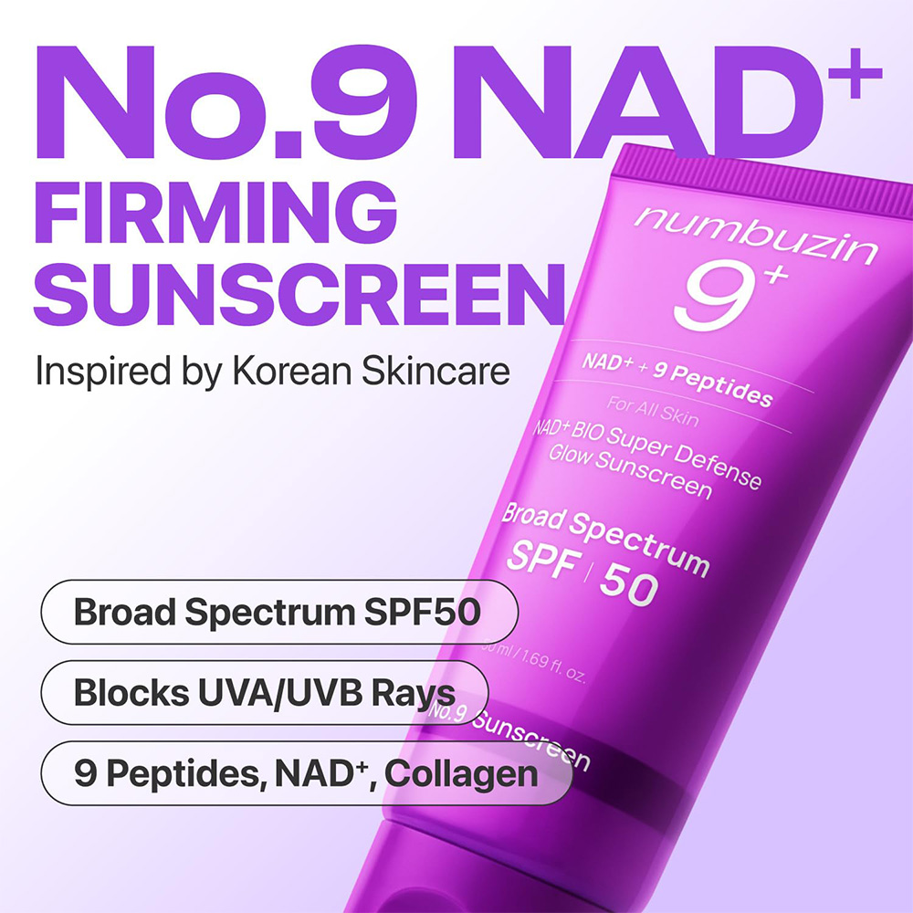 کرم-ضد-آفتاب-NAD-نامبوزین-شماره-9-لیفتینگ-و-جوانساز-Numbuzin-No.9-NAD-BIO-Super-Defense-Glow-Sunscreen-2